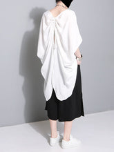 Batwing Solid Crew Neck Blouses &